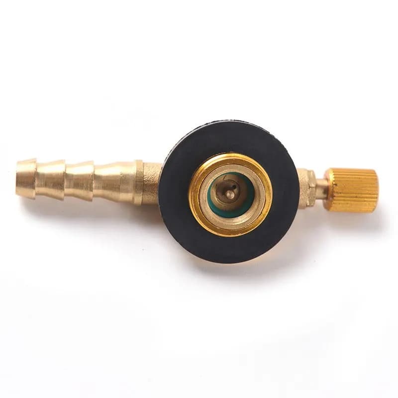 موقد غاز تخييم من الفولاذ المقاوم للصدأ، محول تعبئة البروبان، صمام توصيل للأسطوانات المسطحة المسالة - 3