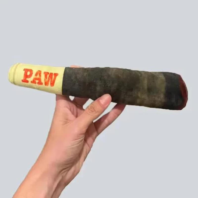 Funny Interactive Dog Toys - Cigar Design Plush Squeaky Pet Toys Grinding Teeth Creative Chew Toy For Small Medium Dog - 3