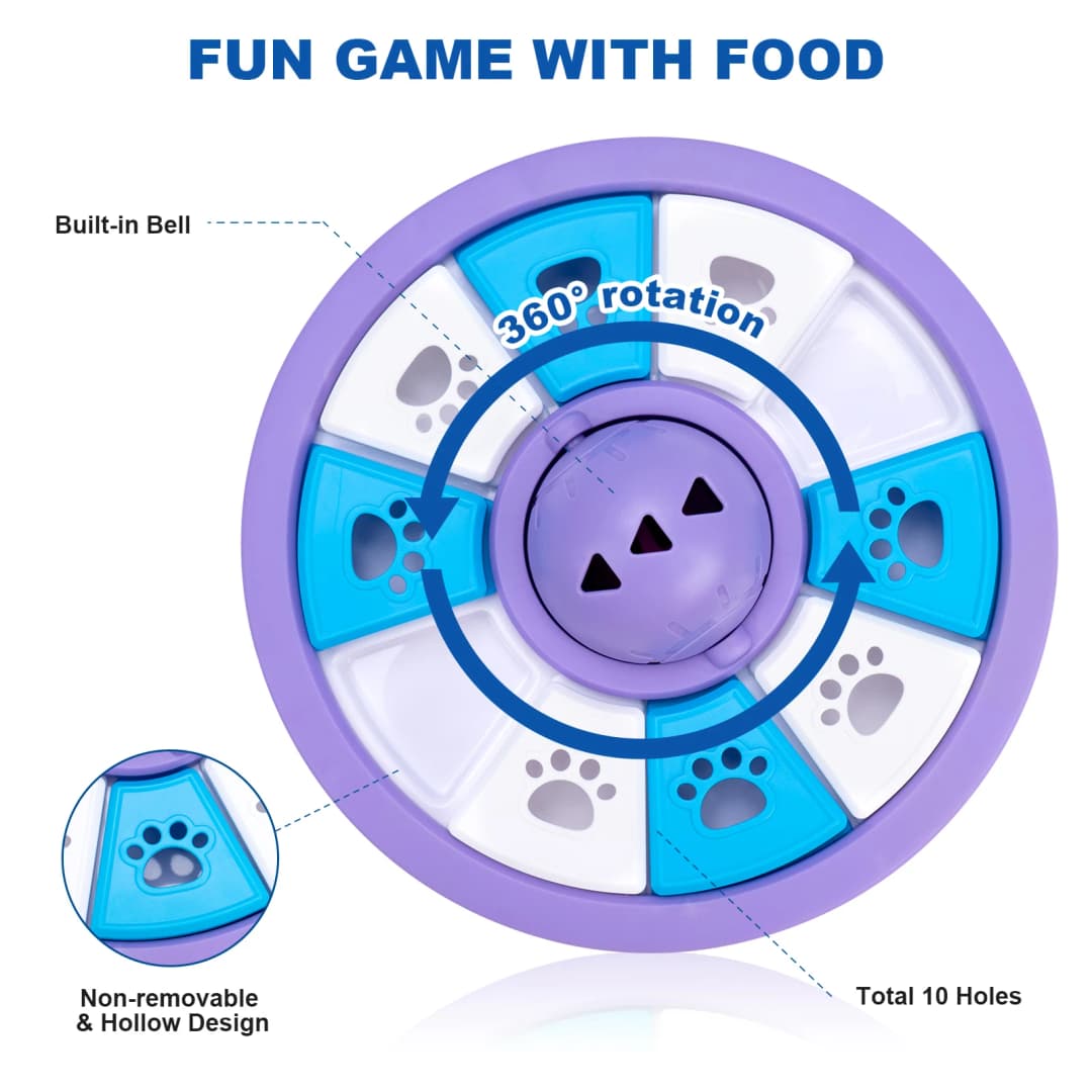 ألعاب كلاب مغذية بطيئة تفاعلية، تزيد من ذكاء الجراء، وعاء غير قابل للانزلاق، موزع طعام، لعبة ألغاز للقطط والكلاب - 3
