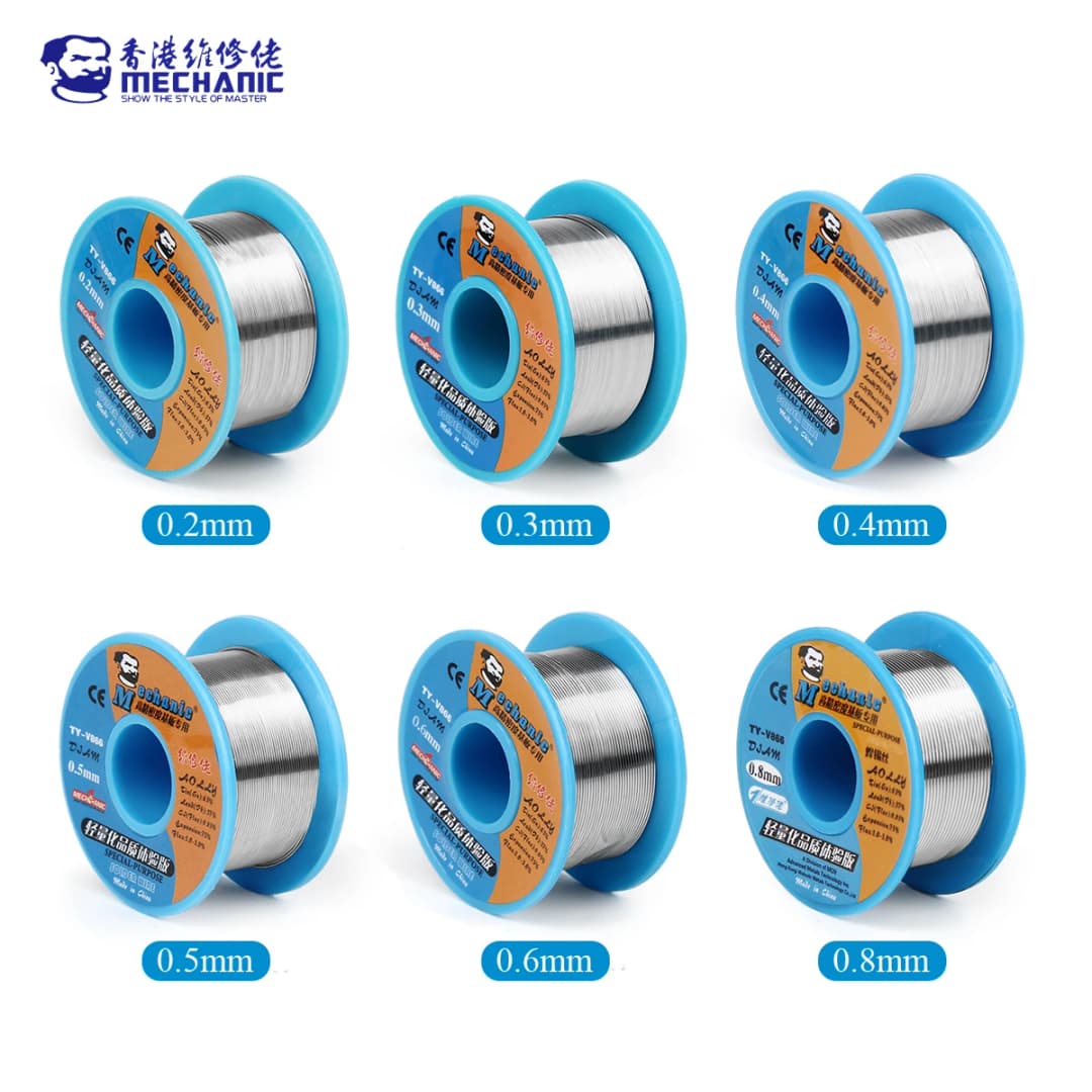 MECHANIC TY-V866 40g Mild Rosin Core 183℃ Melting Point 0.2-0.8mm High Purity Environmental Solder Wire Welding Flux Iron Cable - 4