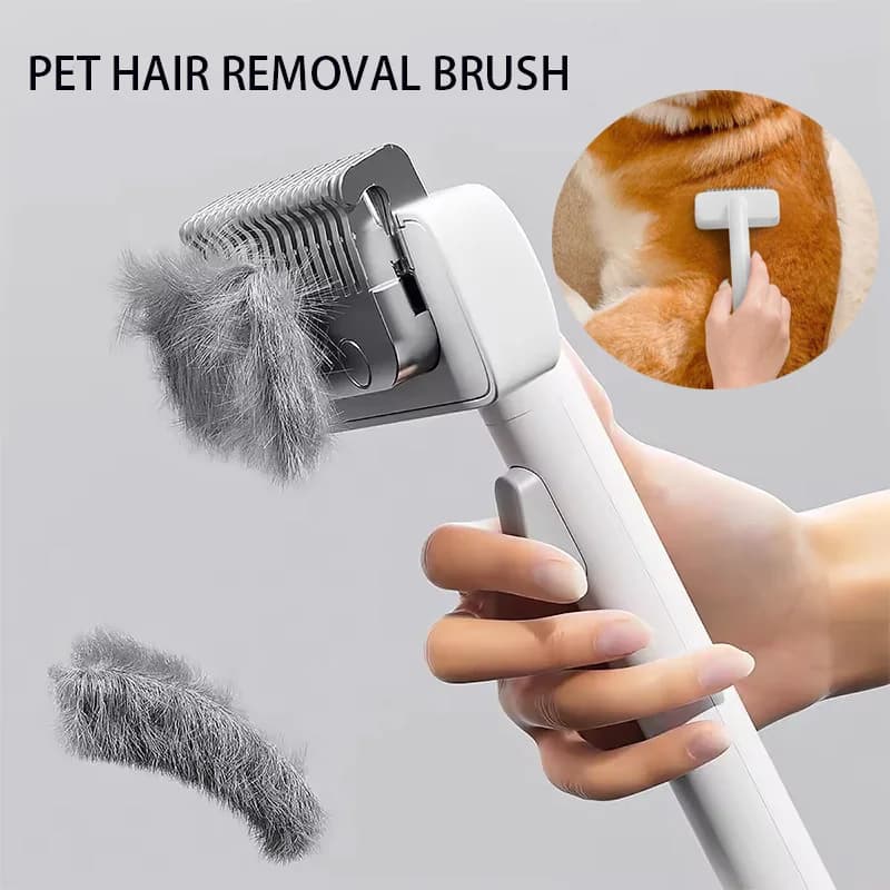 Efficient Pet Hair Removal Brush Designed For Cats Dogs The Stainless Steel Teeth Gently Remove Loose Hair Suitable For Any Pets