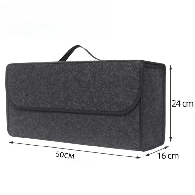 Car Trunk Soft Organizer Felt Storage Box Accessories Large Anti Slip Compartment Boot Storage Organizer Tool Car Storage Bag - 3