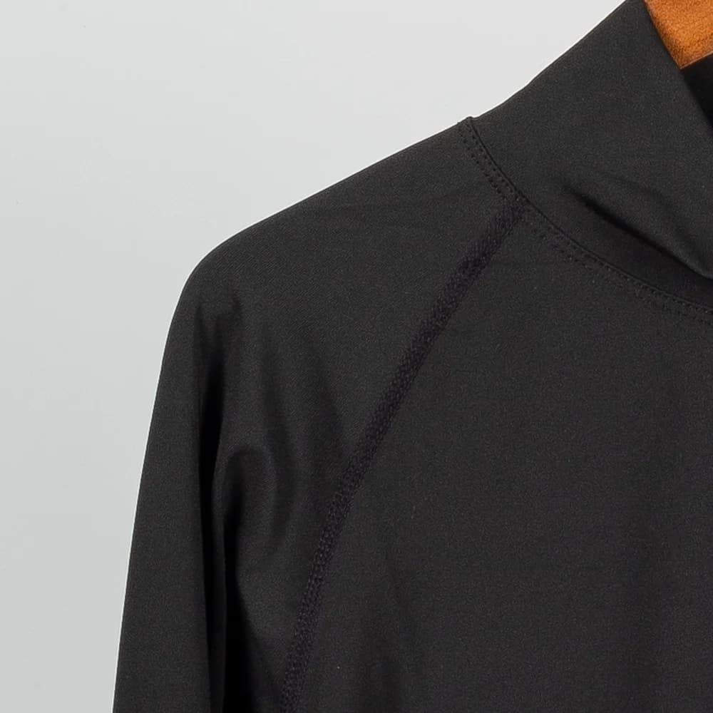 قميص ضيق للرجال لبناء الأجسام، قميص ضغط صيفي، ياقة عالية، كم قصير، تجفيف سريع، قميص تمرين للرجال - 3