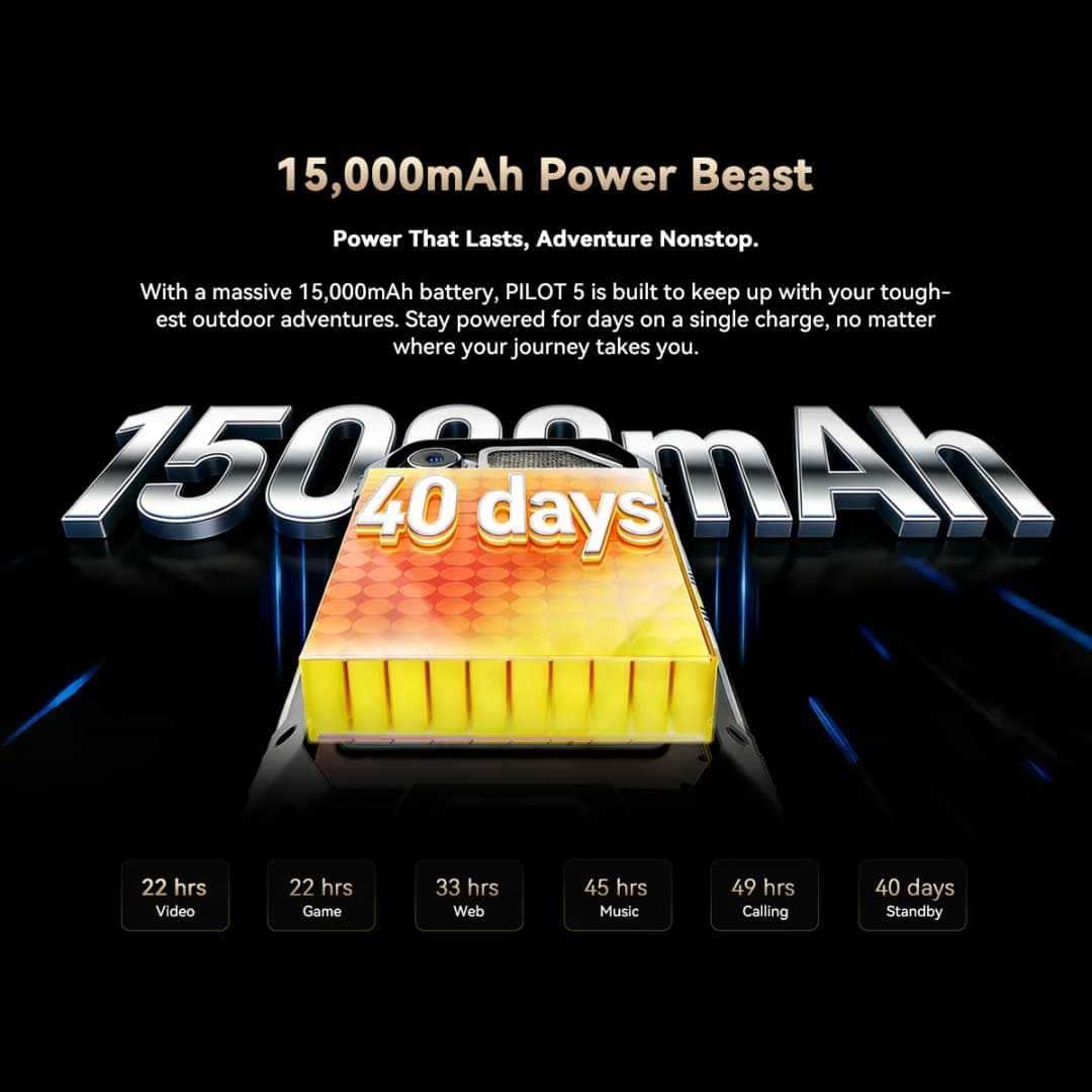 Blackview OSCAL PILOT 5 5G mobile phones AI Rugged Smartphone UNISOC T8100 6.67" 2.4K Display 120Hz, 8GB 256GB, 15000Amh Phones - 5