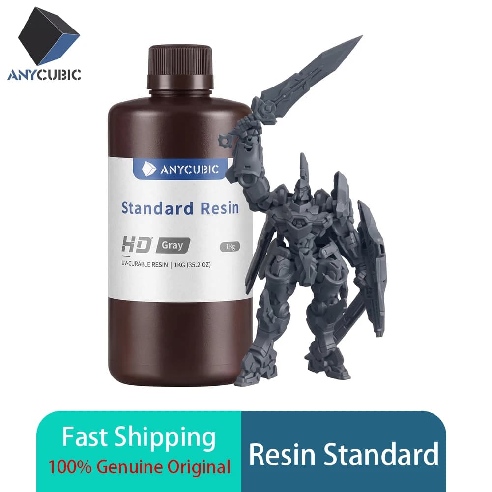 راتنج حساس للضوء ANYCUBIC 405nm UV قياسي لطابعات LCD ثلاثية الأبعاد، طباعة تماثيل Photon Mono 7 Pro، شحن سريع، عرض كبير