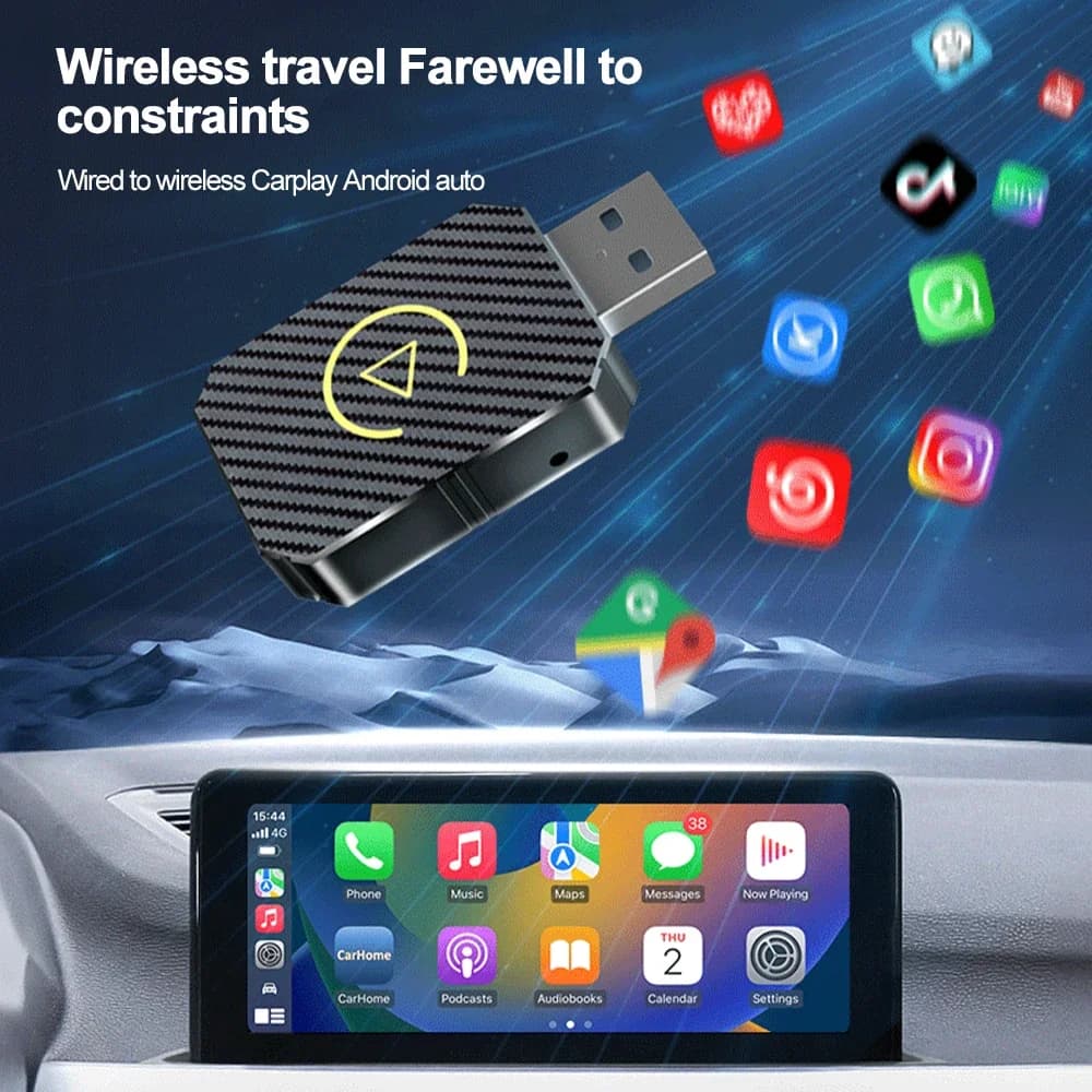 2 in 1 Wireless CarPlay & Android Auto Smart AI Dongle 5G WIFI Fast Connect Wireless Adapter Plug & Play Carplay Auto Connect - 5