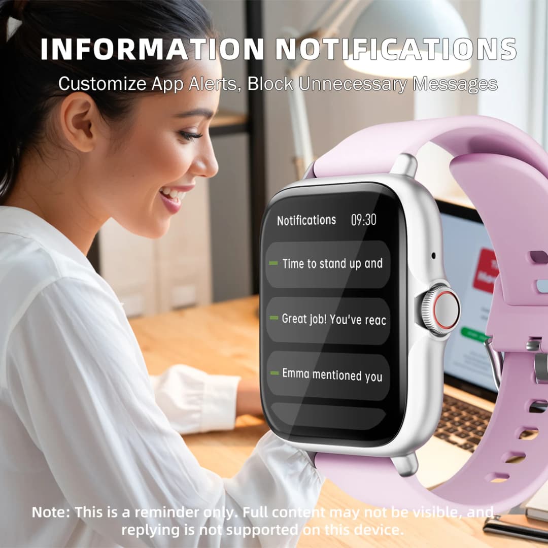 1.83'' Waterproof Smart Watch with Message Answer Call Sleep Monitoring Sports Pedometer Information Alerts For iPhone Android - 5