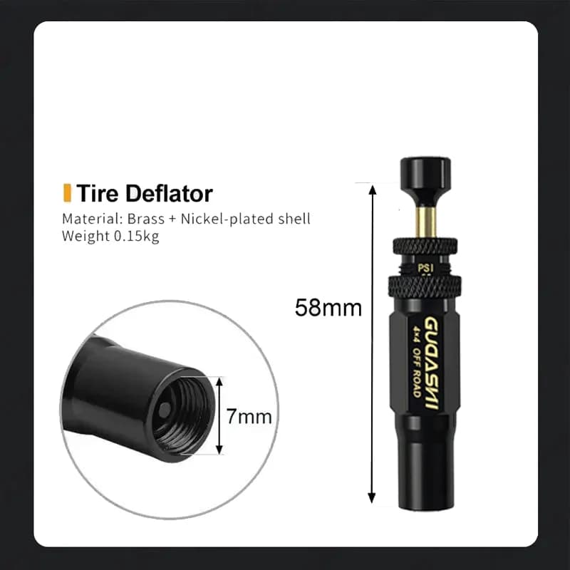4pcs Tire Pressure Reduction Kit 10-30 PSI/0.7-2.1 BAR Auto-Stop Deflator Valve Set for Offroad Motorcycle SUV and Truck Tires - 3
