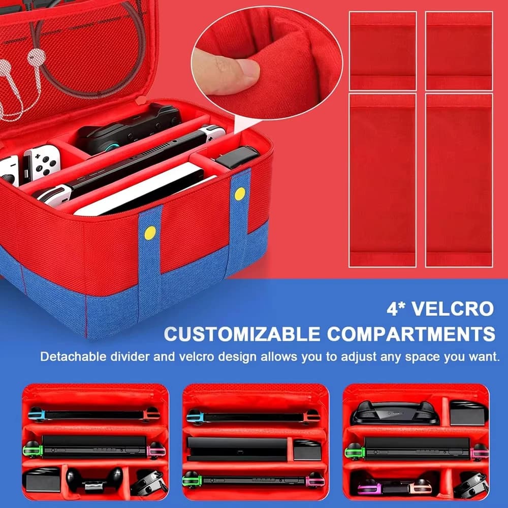 Portable Carrying Case Bag for Nintendo Switch/OLED/Lite Protective Case Storage Box For NS Switch Pro Controller Accessories - 5