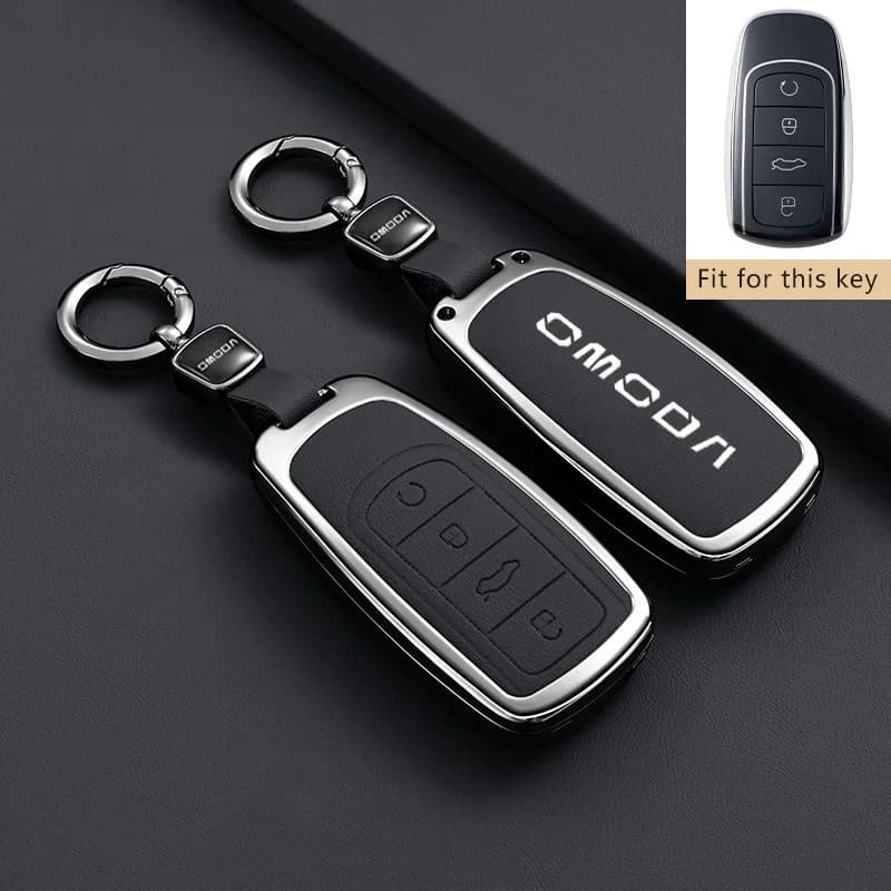 حافظة مفاتيح من سبائك الزنك لسيارة Chery Omoda C5 5 9 Phev Premium 2025 2026 إكسسوارات السيارات غطاء ريموت حامل غطاء سلسلة مفاتيح - 5