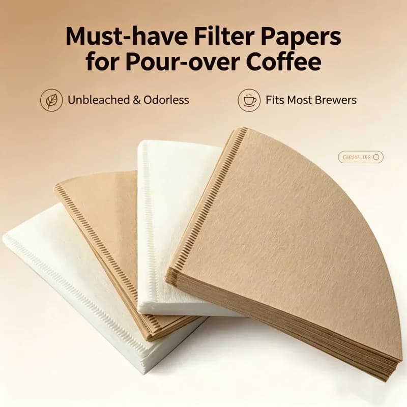 40/100Pcs V Shape Coffee Filter Paper Unbleached Disposable Food Grade V60 Coffee Filters for Pour Over Coffee Maker Drip Coffee
