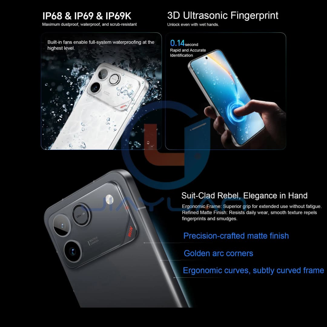 هاتف HONOR WIN RT 5G للألعاب بشاشة AMOLED 6.83 بوصة بمعدل تحديث 185 هرتز ومعالج Snapdragon 8 Elite وبطارية 10000 مللي أمبير وشحن سلكي 100 واط - 3