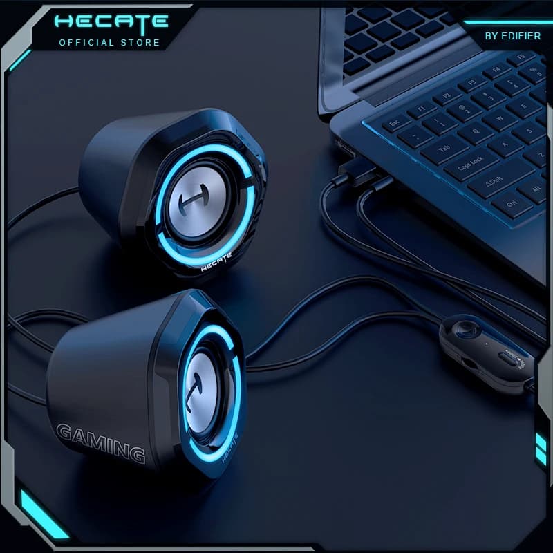 سماعات كمبيوتر إديفاير هيكات G1000 2.0، وحدة كاملة المدى 2.5 بوصة، إضاءة RGB، تحكم سلكي، دعم AUX/USB/Bluetooth - 6