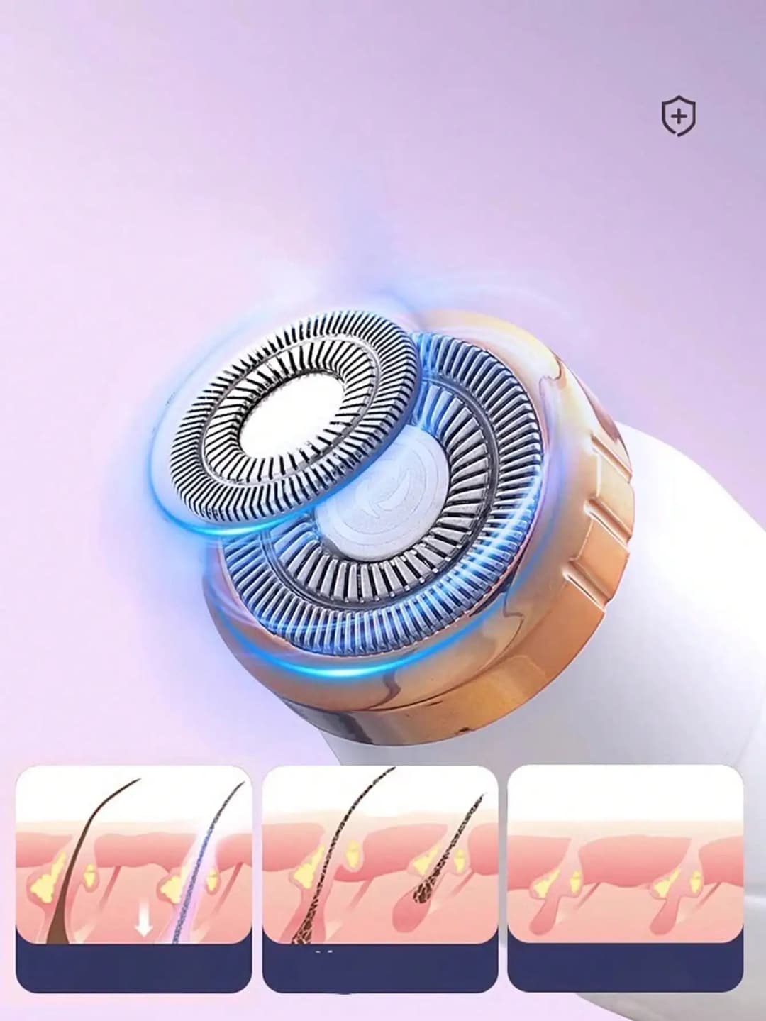 2026 Lady Shaver Hair Remover Women Razor Cordless Facial Hair Remover Machine Bikini Trimmer Leg Electric Razor Rechargeable - 2
