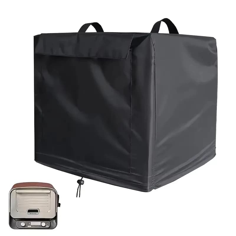 Ninja Wood Fire Grill Cover with Pockets-Durable Outdoor Pizza Oven Protector for Camping,BBQ,Picnics,Grill Covers for Outside