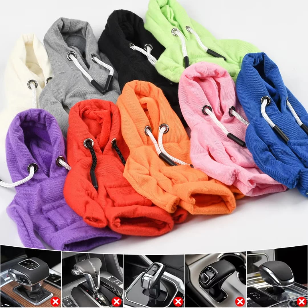 New Car Gear Shift Hoodie Cover Shift Cover Gear Handle Decoration Fits Manual Automatic Car Shift Lever Interior Decor Ornament - 2
