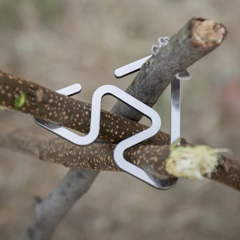 خطاف تخييم دائري من الفولاذ المقاوم للصدأ، أدوات خفيفة ومتعددة الوظائف للمشي لمسافات طويلة والسفر - 5