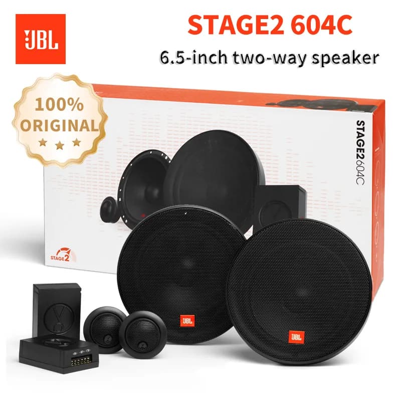 سماعة سيارة JBL مقاس 6.5 بوصة، سماعة باب بتقنية تقاطع الصوت ثنائي الاتجاه، تريبل، مدى متوسط، باس، سماعة سيارة سب ووفر
