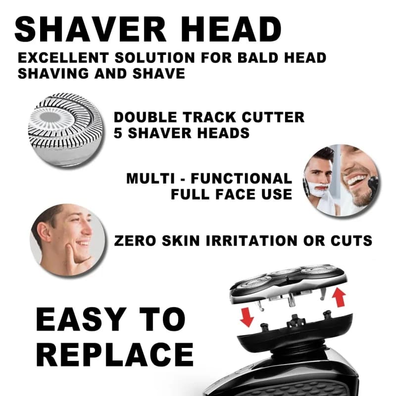 الأصلي لريمنجتون 5D RX5/XR7000/XR1500 شفرة الرأس إكسسوارات ماكينة حلاقة ذكية للرجال متعددة الوظائف قابلة للغسل ماكينة حلاقة دوارة - 5
