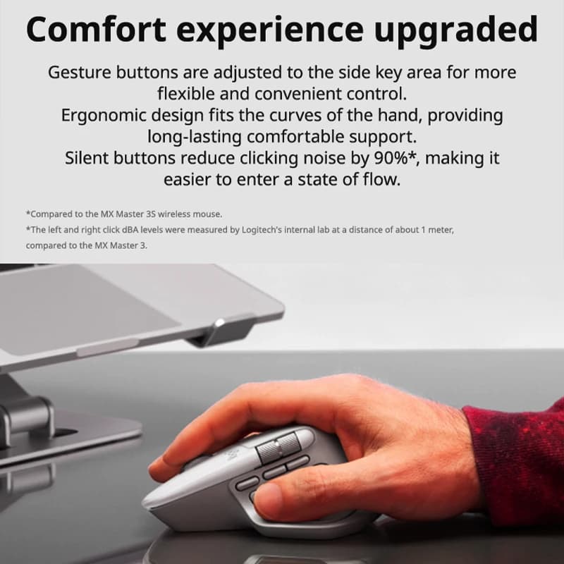 ماوس لاسلكي Logitech MX Master 4/إصدار Mac، تعاون متعدد الأجهزة، عمل مكتبي فعال - 5