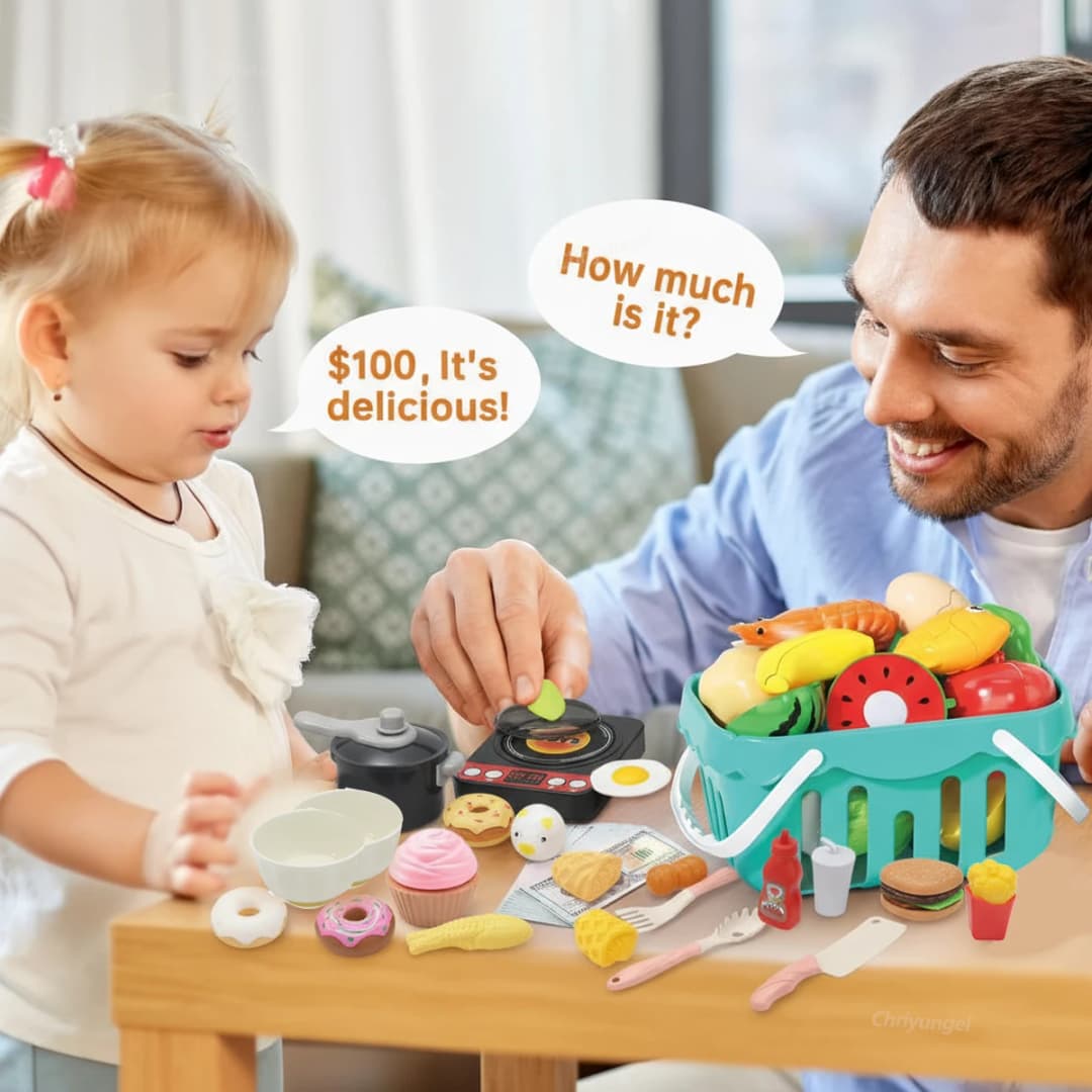 Kids Kitchen Toys Set 92/69/59 PCS Play Food with Pots Pans & Utensils Small Pretend Cooking Toys for Toddlers Girls Boys Gift - 3