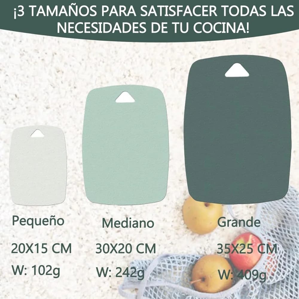 لوح تقطيع مضاد للبكتيريا، بلاستيكي غير قابل للانزلاق، مثالي للخضروات والفواكه وأغذية الأطفال، لوح مطبخ مقاوم للعفن - 2