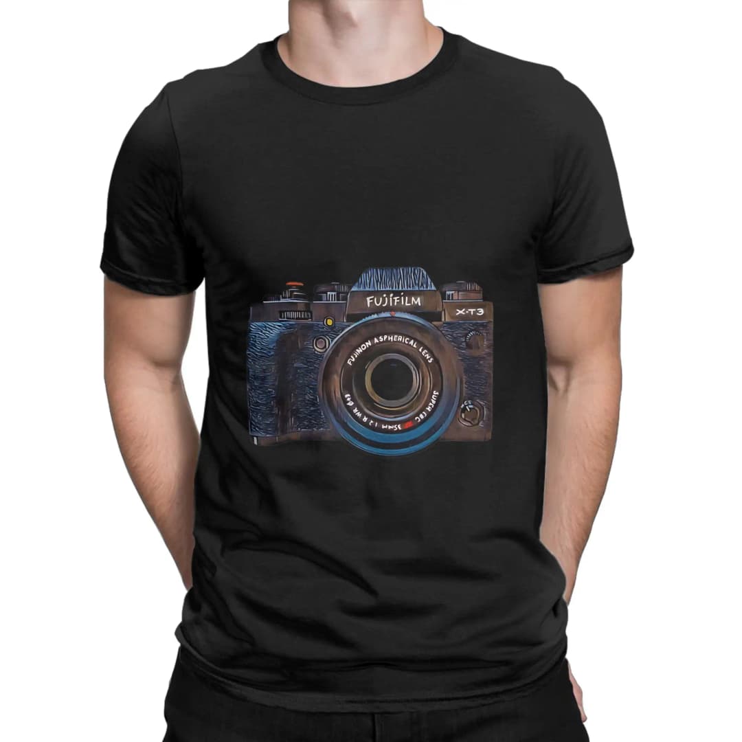 FUJIFILM X Painting Funny Graphic 100% Cotton T-Shirt Fujifilm Tees Tops For Men