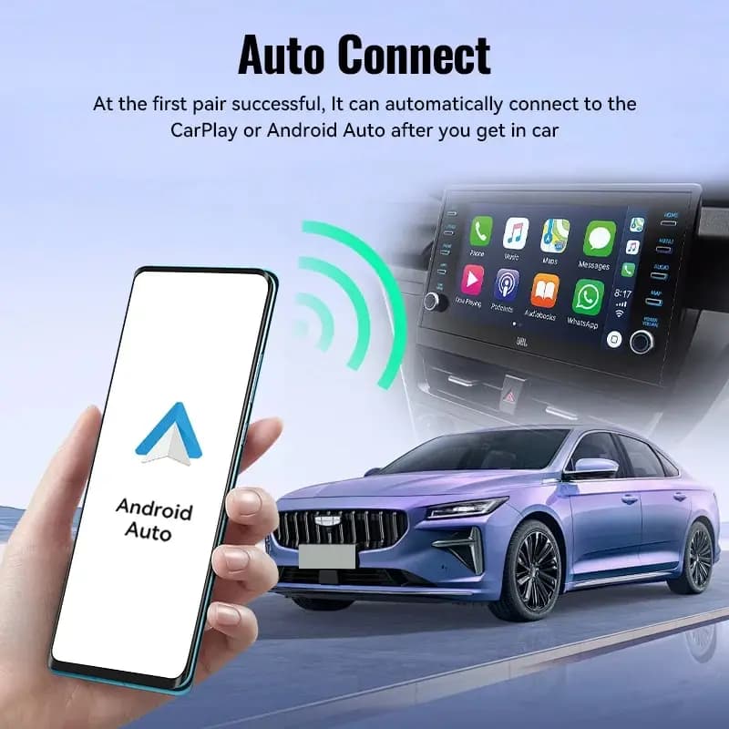 محول XUDA الجديد اللاسلكي CarPlay Android Auto صندوق صغير ذكي تشغيل فوري واي فاي اتصال سريع عالمي لسيارات نيسان - 5