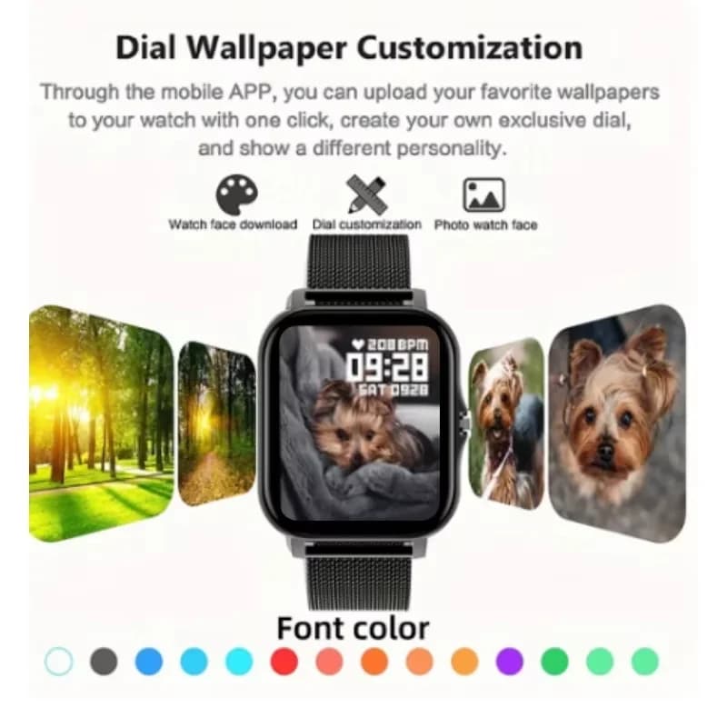 LAXASFIT 2025 New Men's Smart Watch Women's Gift Full Touch Screen Sports Fitness Watch Bluetooth Call Smart Watch - 4