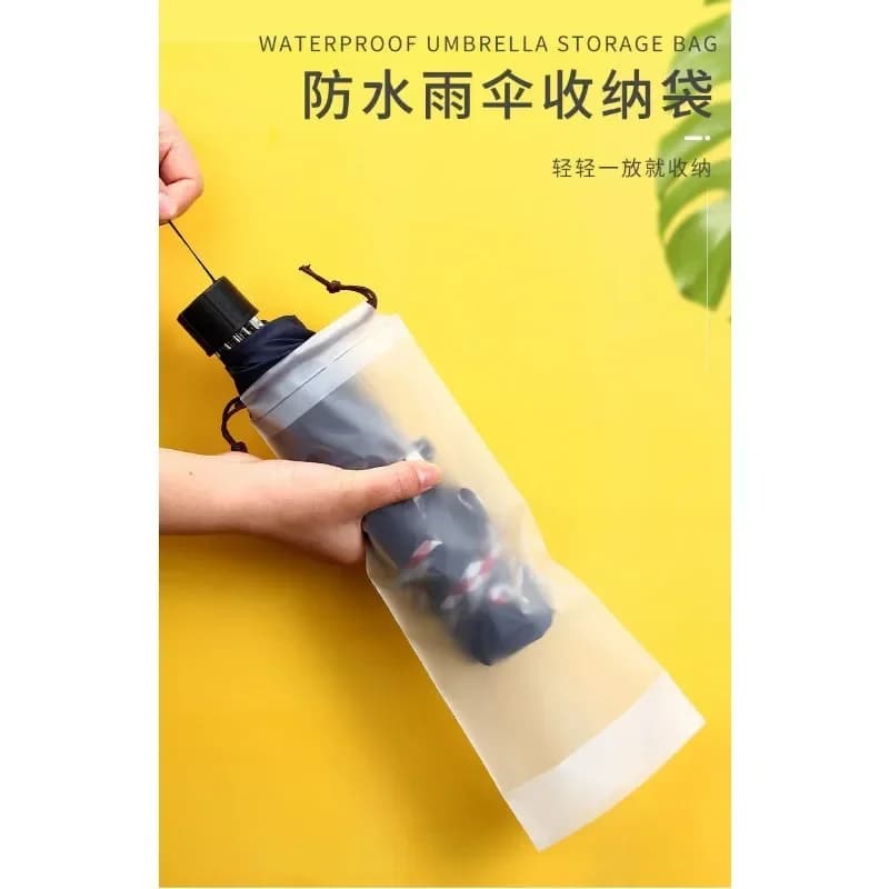 كيس بلاستيك شفاف لتخزين المظلات ، مقاوم للماء ، قابل لإعادة الاستخدام ، محمول ، السفر ، الرباط ، منظم المنزل - 6