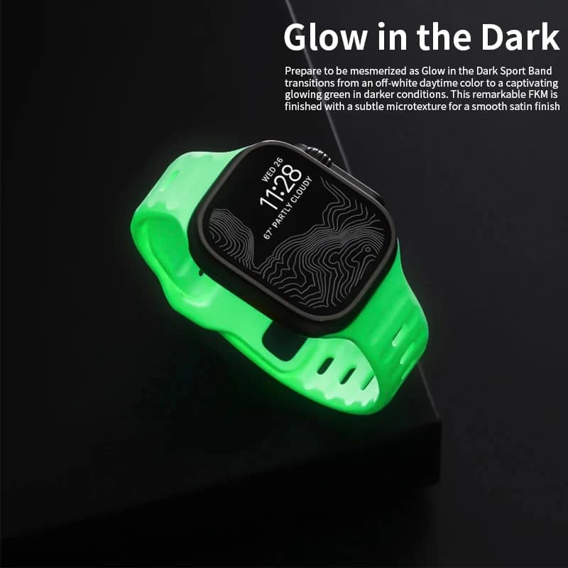 حزام لسوار ساعة أبل 44مم 49مم 45مم 41مم 40مم 38مم 42مم سيليكون مضيء سوار iWatch ألترا 9 8 7 6 5 3 SE - 2