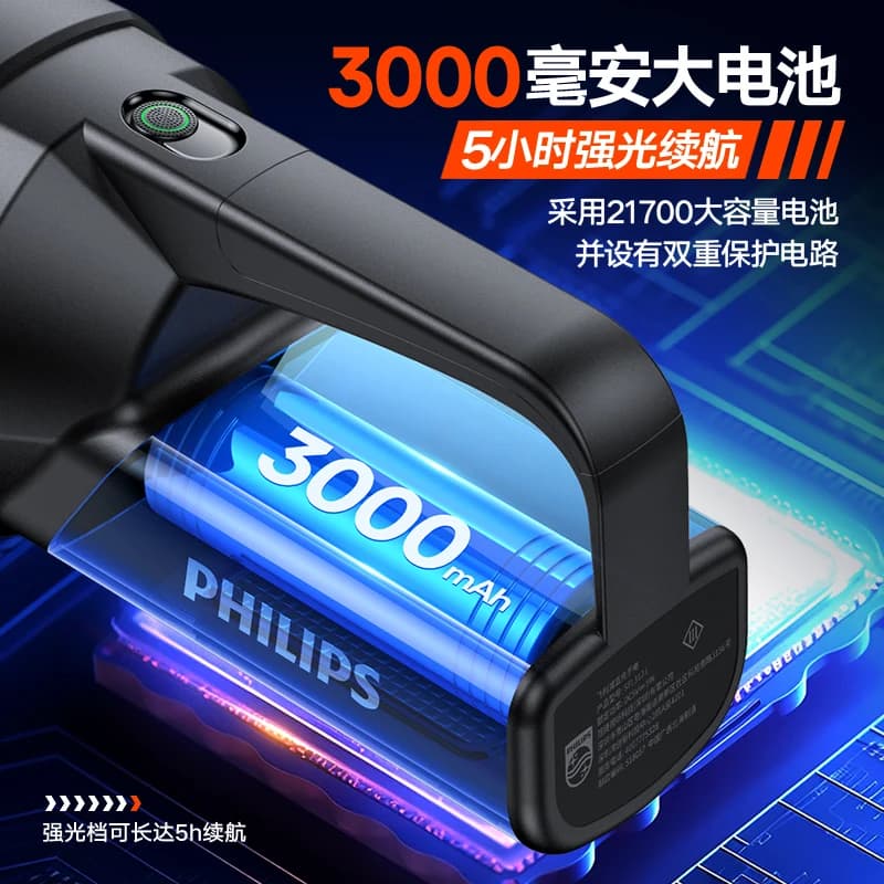 Philips 2024 New EDC Portable Flashlight Rechargeable LED Flashlights for Defensa Personal Self Defense Camping HikingEmitting - 6