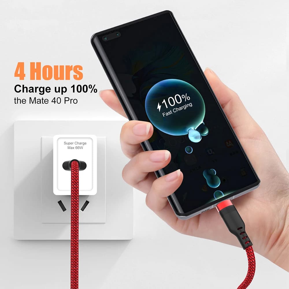 كابل شحن فائق السرعة USB Type C ممتد بطول 5 أمتار مناسب لـ Huawei وXiaomi وVivo وOnePlus وLeeco - 2