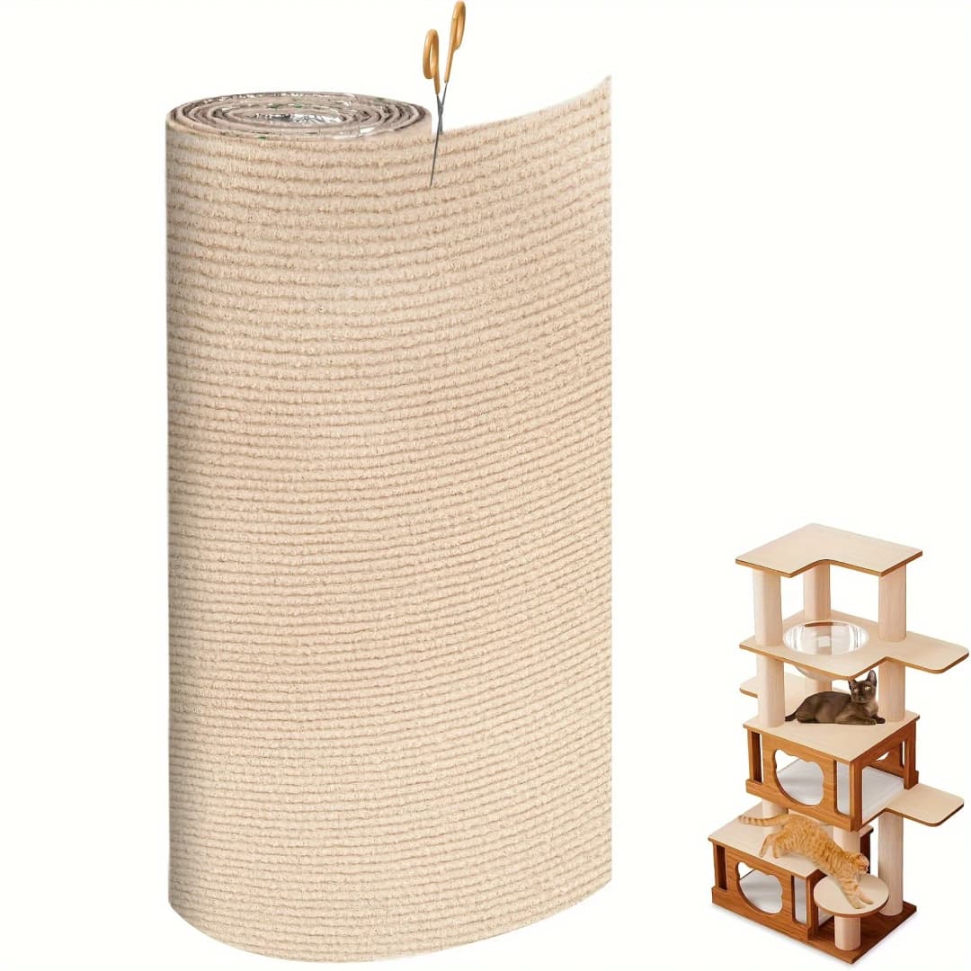 حصيرة خدش للقطط قابلة للتخصيص ذاتية اللصق مقاس 30x100 سم - تحمي الأثاث وتعزز صحة المخالب