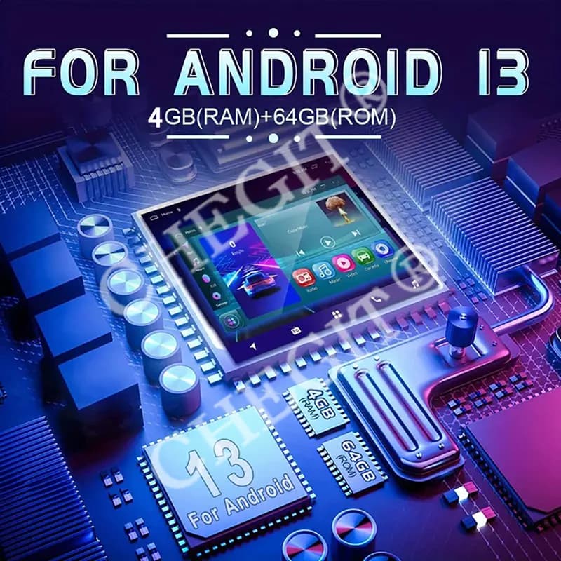 راديو سيارة عالمي 7/9/10 بوصة أندرويد 13 سعة 64G راديو سيارة أندرويد 2 Din GPS بلوتوث نظام وسائط متعددة مركزي ذكي - 3