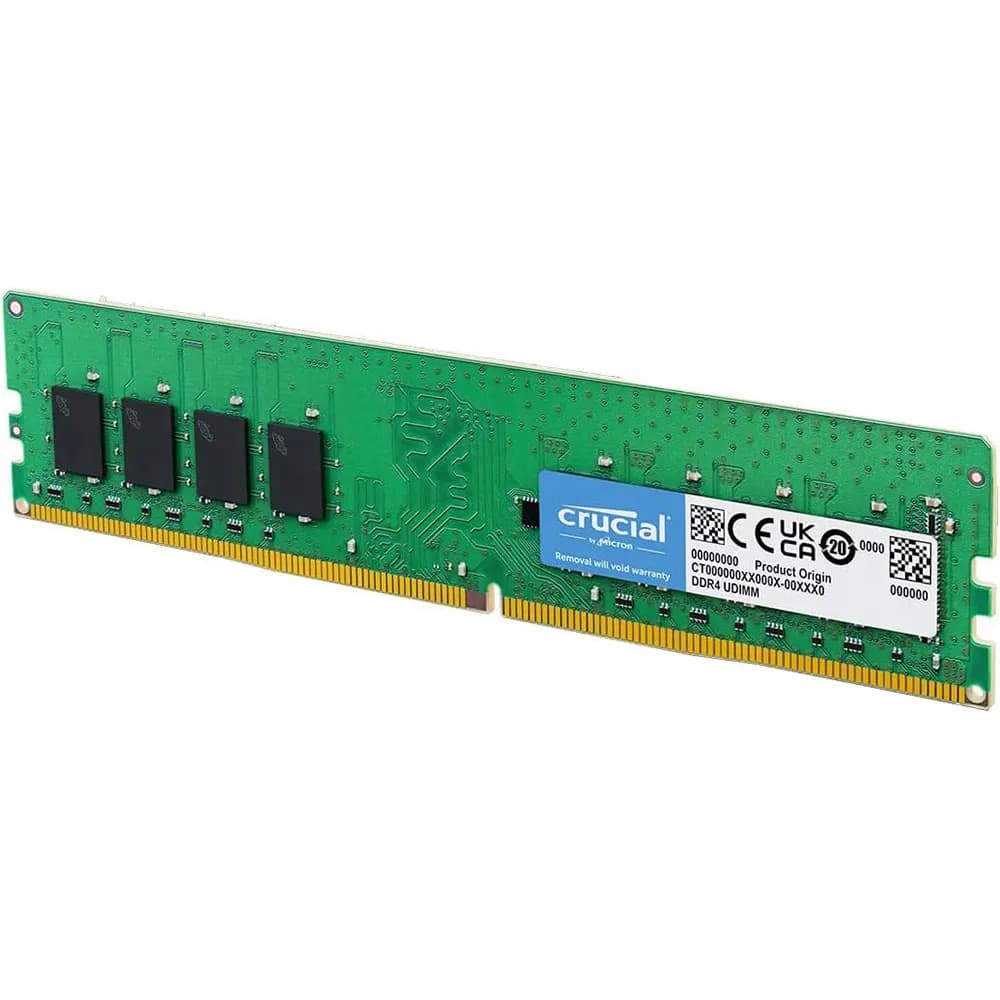 ذاكرة رام Crucial DIMM بسعة 4 جيجابايت و8 جيجابايت و16 جيجابايت و32 جيجابايت، ذاكرة سطح مكتب DDR4 بتردد 2666 و2133 و2400 و3200 ميجاهرتز، PC4-25600 و21300 و19200 و1700، 288 دبوس، 1.2 فولت - 4