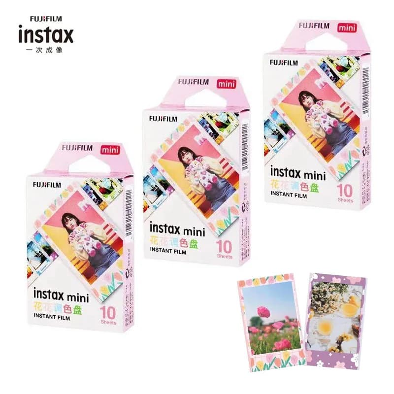 10-60 Sheets Fujifilm Instax Mini 12 11 8 9 Film Flower color palette Fuji Instant Photo Paper For 70 7s 50s 90 25 Share Camera - 4