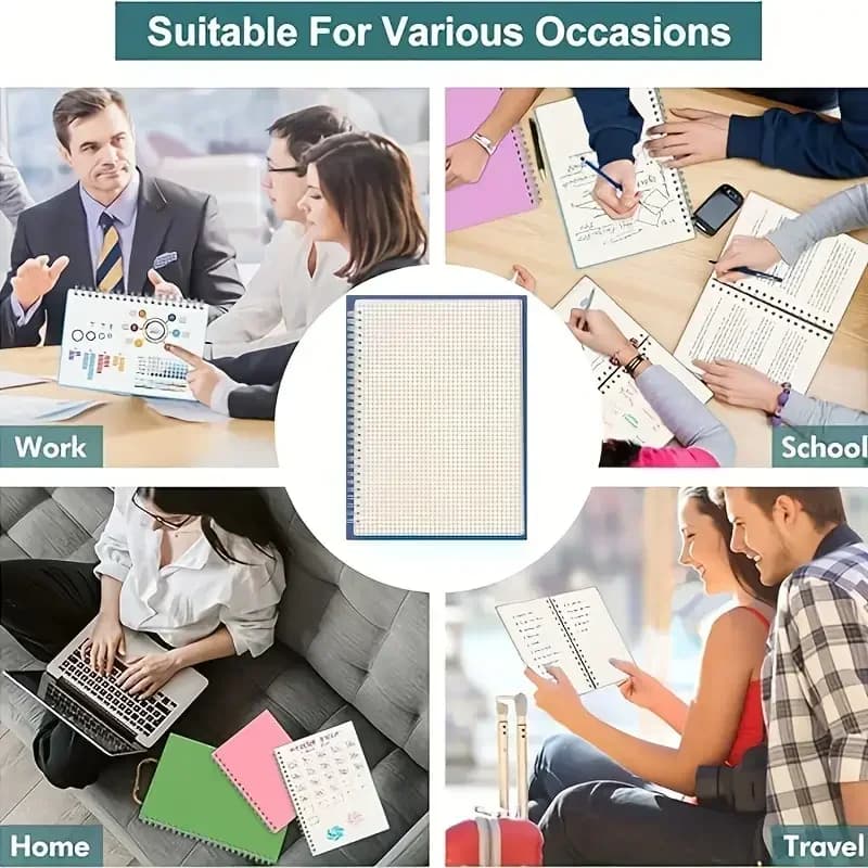 مفكرة شبكة A5، دفاتر ملاحظات حلزونية، كراسة رسم، دفتر مشروع، جدول أعمال، منصات كتابة، لوازم مدرسية ومكتبية - 4