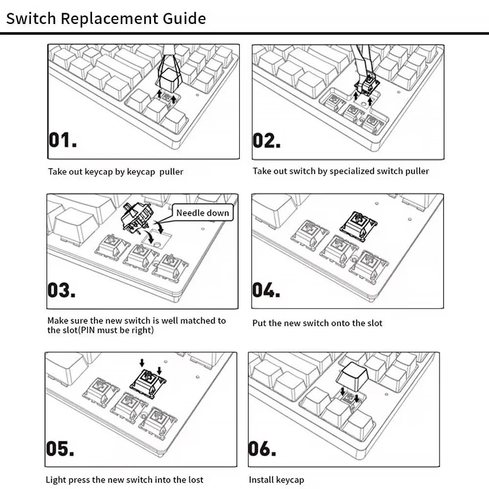 Outemu Switch مفتاح لوحة المفاتيح الميكانيكية 3Pin Clicky الخطي اللمس المفاتيح الصامتة RGB LED SMD الألعاب متوافق مع مفتاح MX - 4