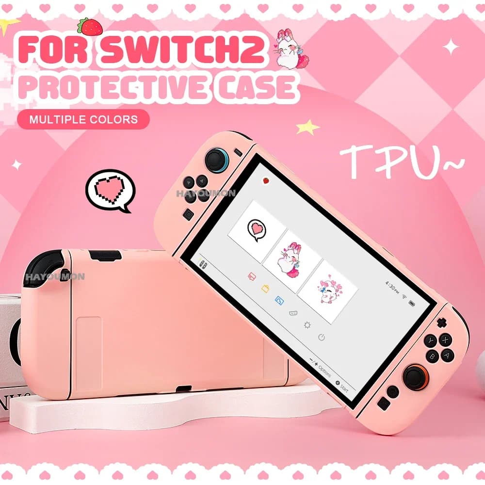 Purple Green Protective Cover Case For Switch 2 Console Soft TPU Case for NS2 Protective Dustproof Handle Grip Cover Soft Shell - 4