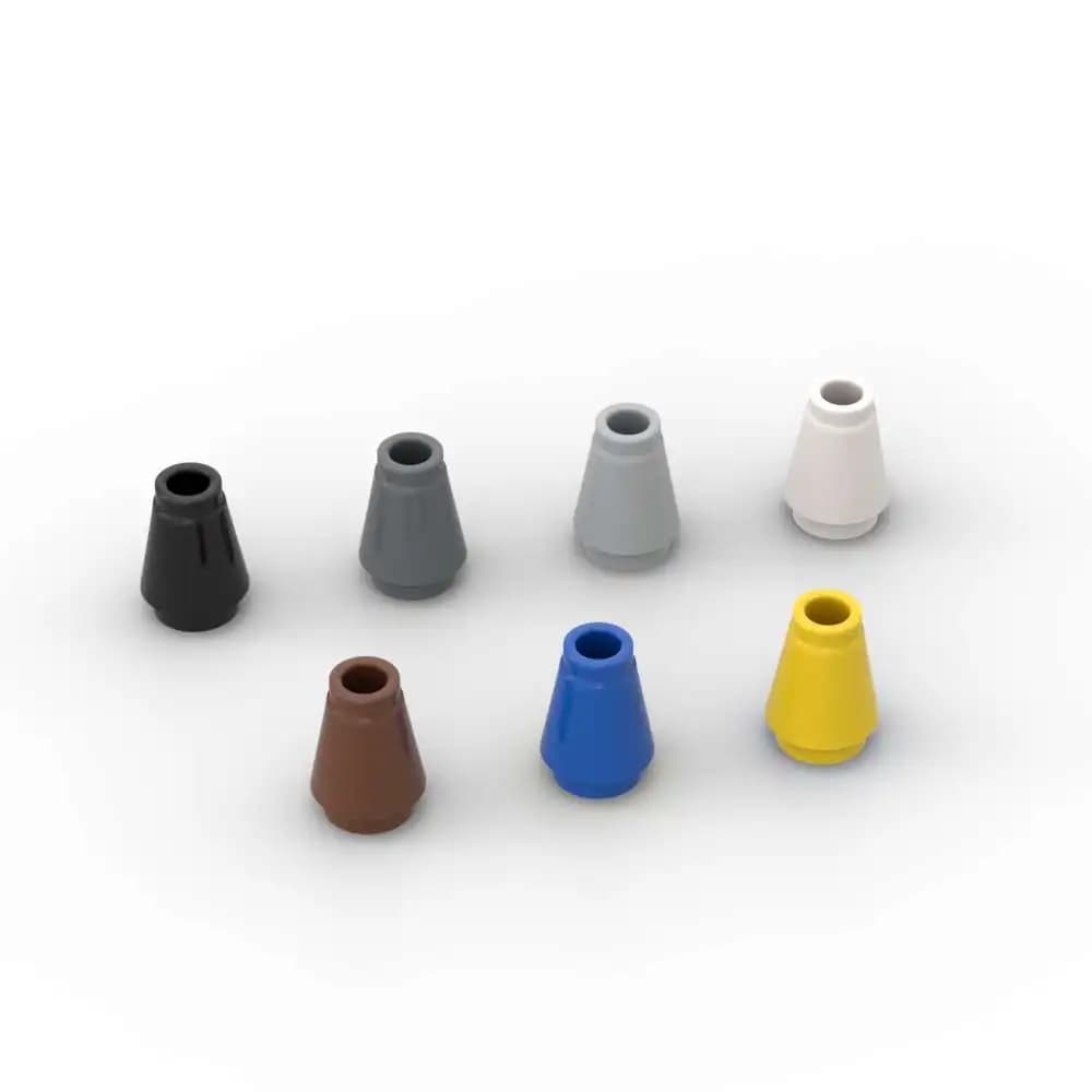 MOC 10 قطع 59900 مخروط 1x1 مكعبات بناء مع أخدود علوي 4589 طوب ألعاب تعليمية تجميع جسيمات هدايا عيد ميلاد أطفال