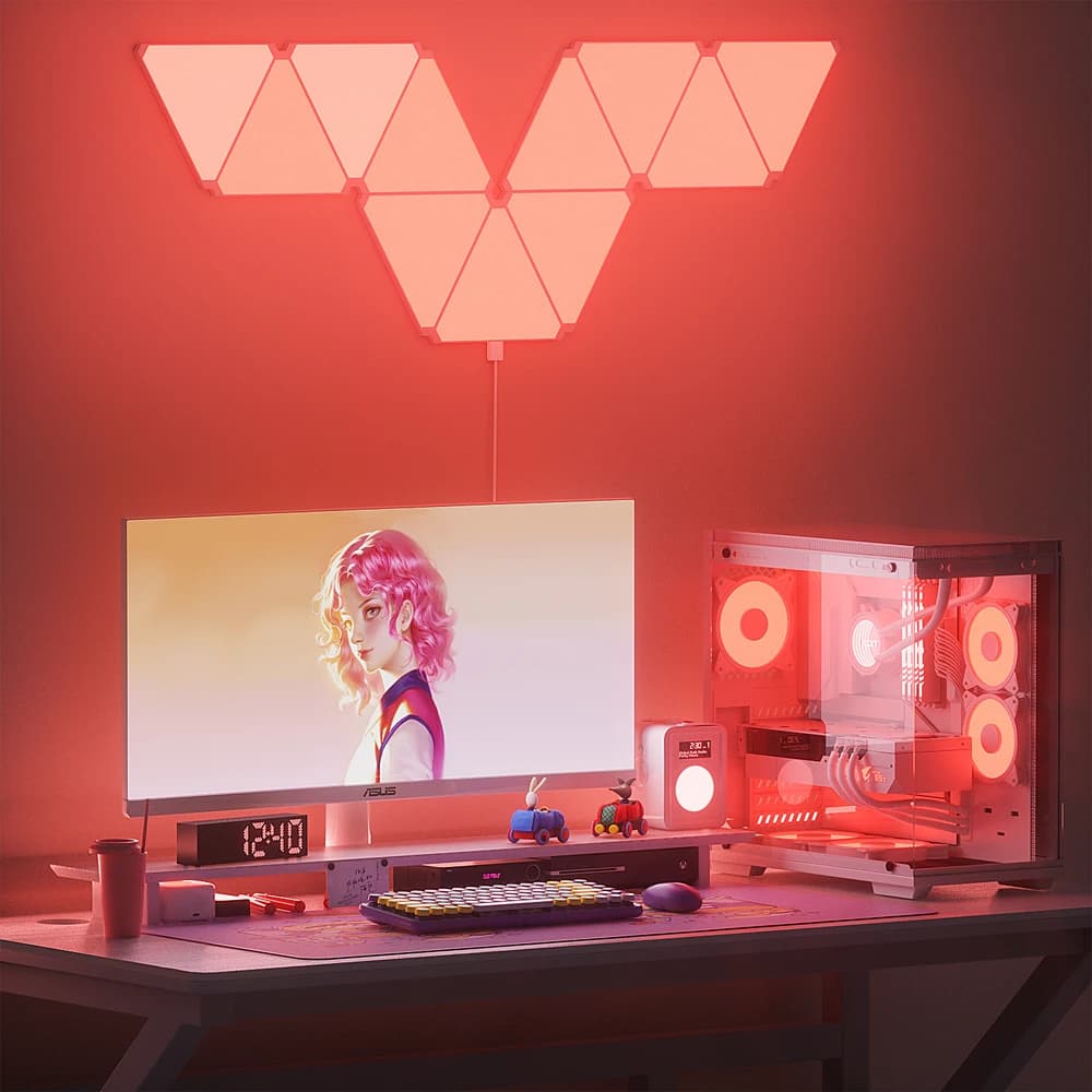 Super Thin LED Triangle Lamps Indoor RGB Quantum Wall Light WIFI Bluetooth APP Control Night Light For Game Bedroom Decoration - 2