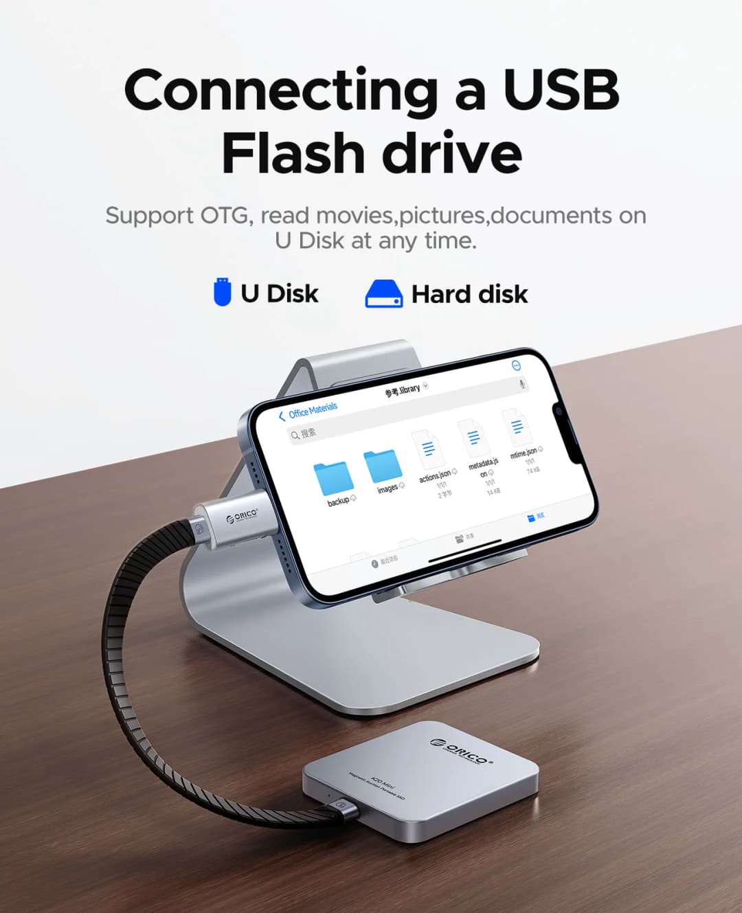 ORICO محول USB C OTG للشحن ونقل البيانات والصوت متوافق مع iPhone 14, 13, 12, 11 Xs و iPad و iPod و AirPods والأجهزة اللوحية - 4