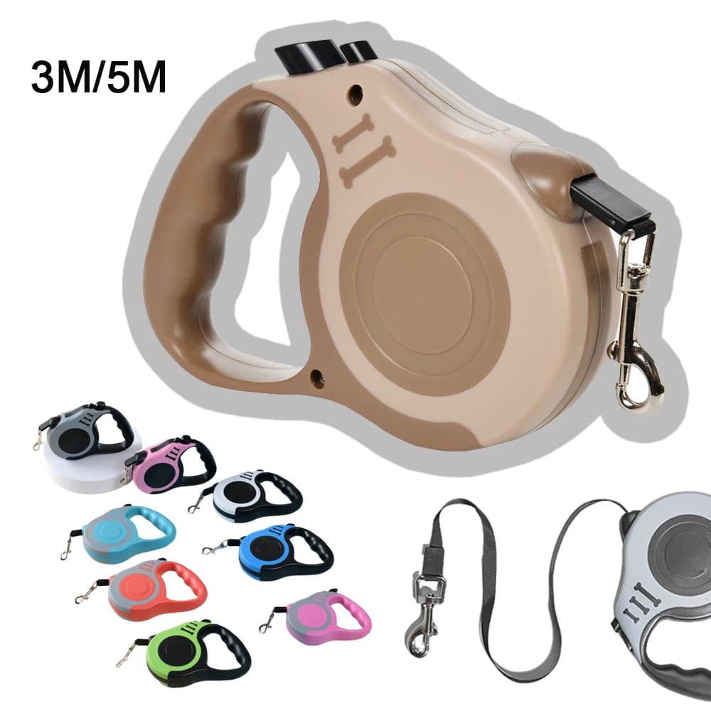 Automatic Dog Leash 3M 5M Retractable Extendable Rope for Small Dogs Accessories Outdoor Walking Hiking Puppy Cat Traction Belt