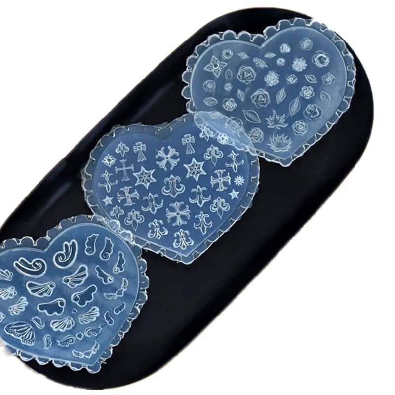 SNASAN Wings Bowknot Flowers Moon Star Silicone Mould For Beauty Nail Art DIY Handmade Tool Small Beads Polymer Clay Mold - 6