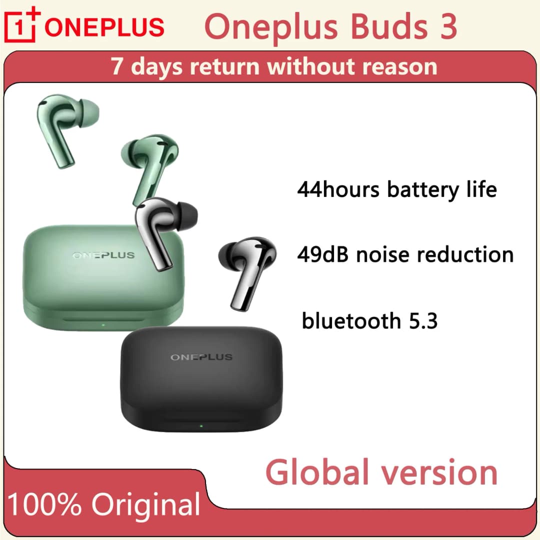 سماعات أوبو ون بلس Buds 3 بلوتوث لاسلكية LHDC 5.0 إلغاء الضوضاء النشط 49dB بطارية تدوم 44 ساعة