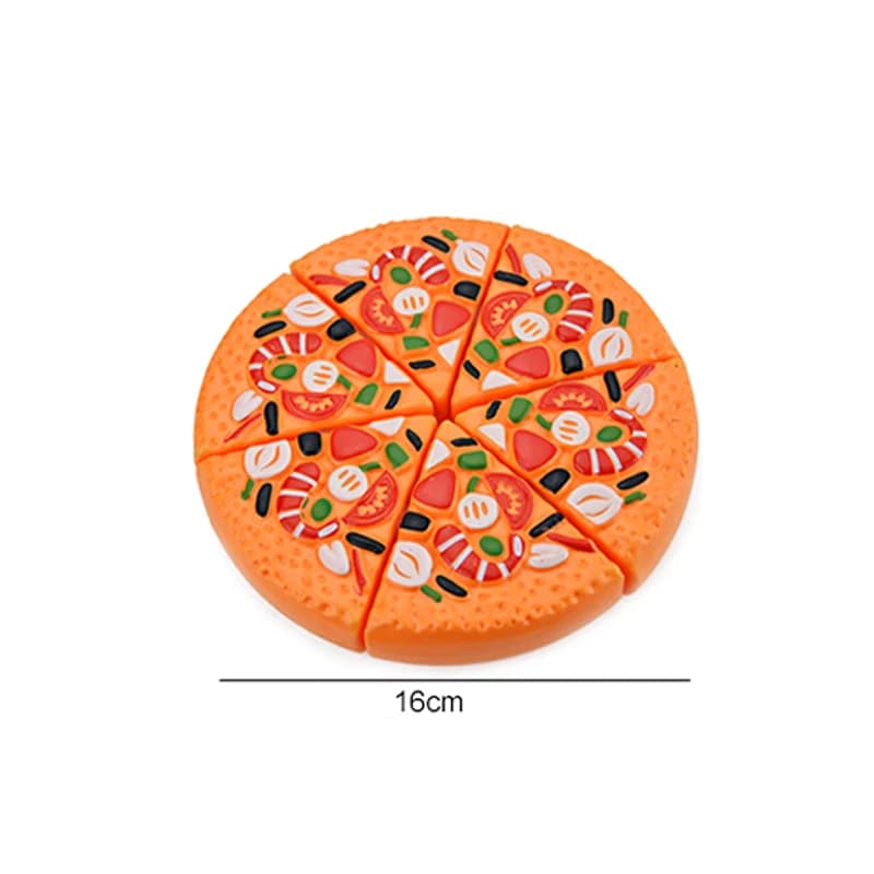 Kids Simulation Food Kitchen Toy Pretend Play Pizza with Cutter Children Interactive Toys Birthday Gifts for Boys And Girls TMZ - 2
