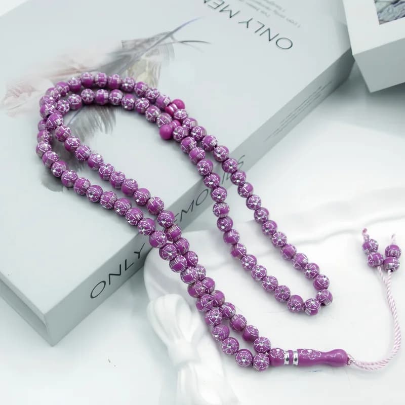 Muslim Tasbih 6mm 99 Beads Islam Prayer Rosary Islamic Worship Prayer Misbaha Ceremony Religious Eid Ramadan Gift - 5