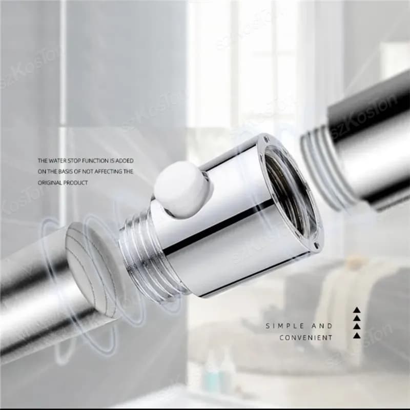 Shower Head Control Switch Shut Off Stop Valve Handheld Shower Head Bidet Sprayer Pipe Water Saving Valve Bathroom Accessories - 2