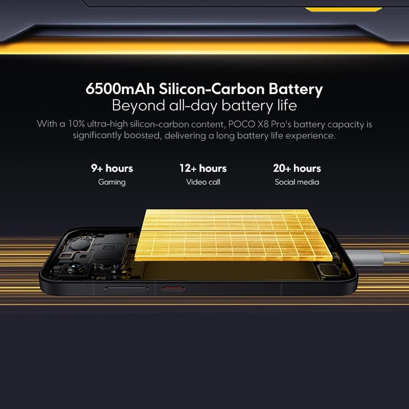【عرض عالمي أول】 هاتف ذكي POCO X8 Pro إصدار عالمي، معالج Dimensity 8500-Ultra، بطارية 6500 مللي أمبير، شاشة AMOLED مقاس 6.59 بوصة بدقة 1.5K ومعدل تحديث 120 هرتز، كاميرا 50 ميجابكسل - 2